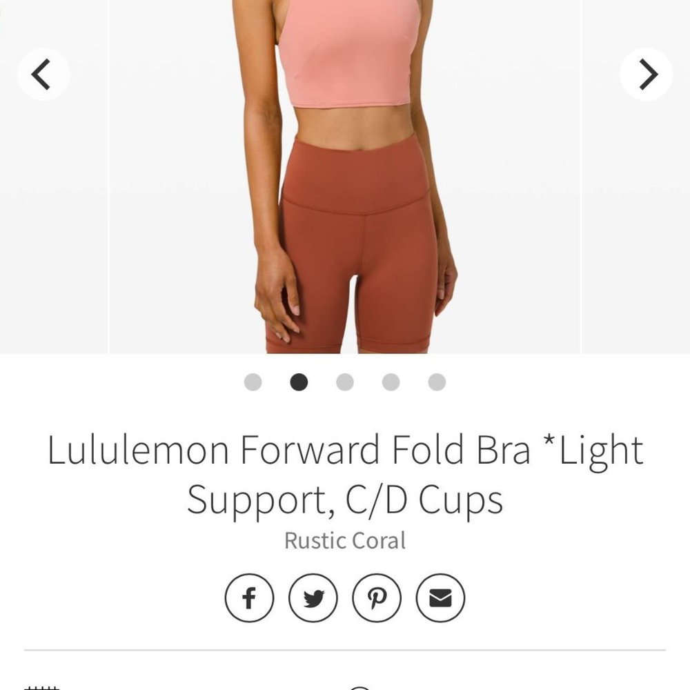 Lululemon Rustic Coral Forward Fold Bra - image 3